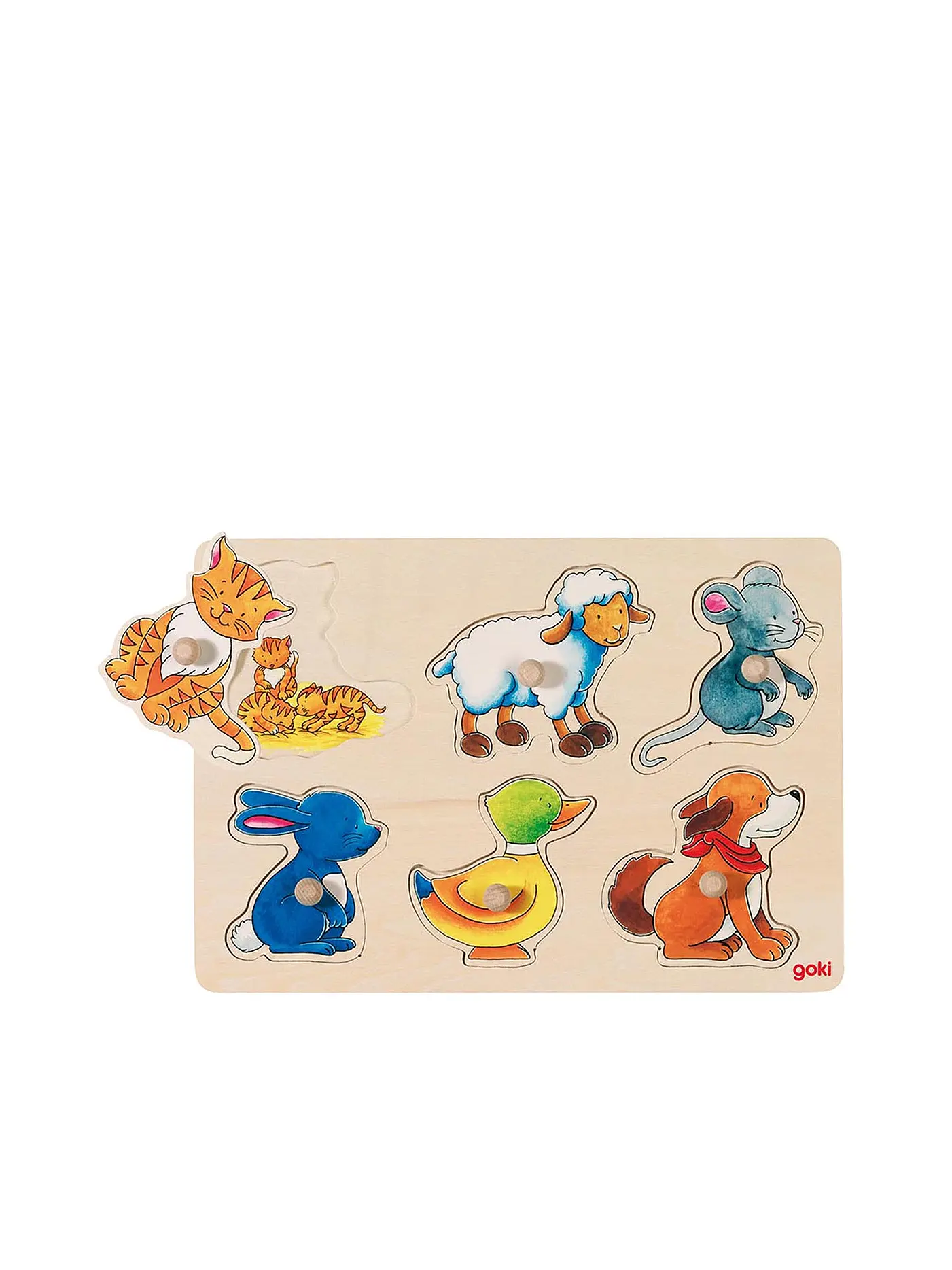 GOKI | Hintergrundbildpuzzle - Mutter und Kind 6-tlg | 
